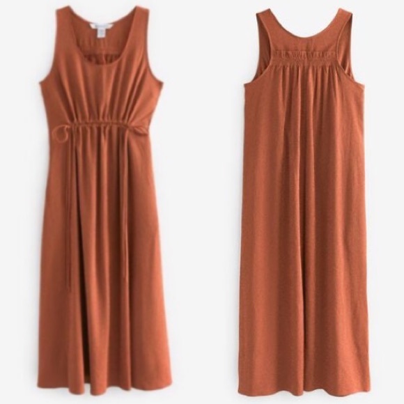 ✨ NWT Athleta Echo Copper Bronze Maxi Dress - Picture 1 of 6